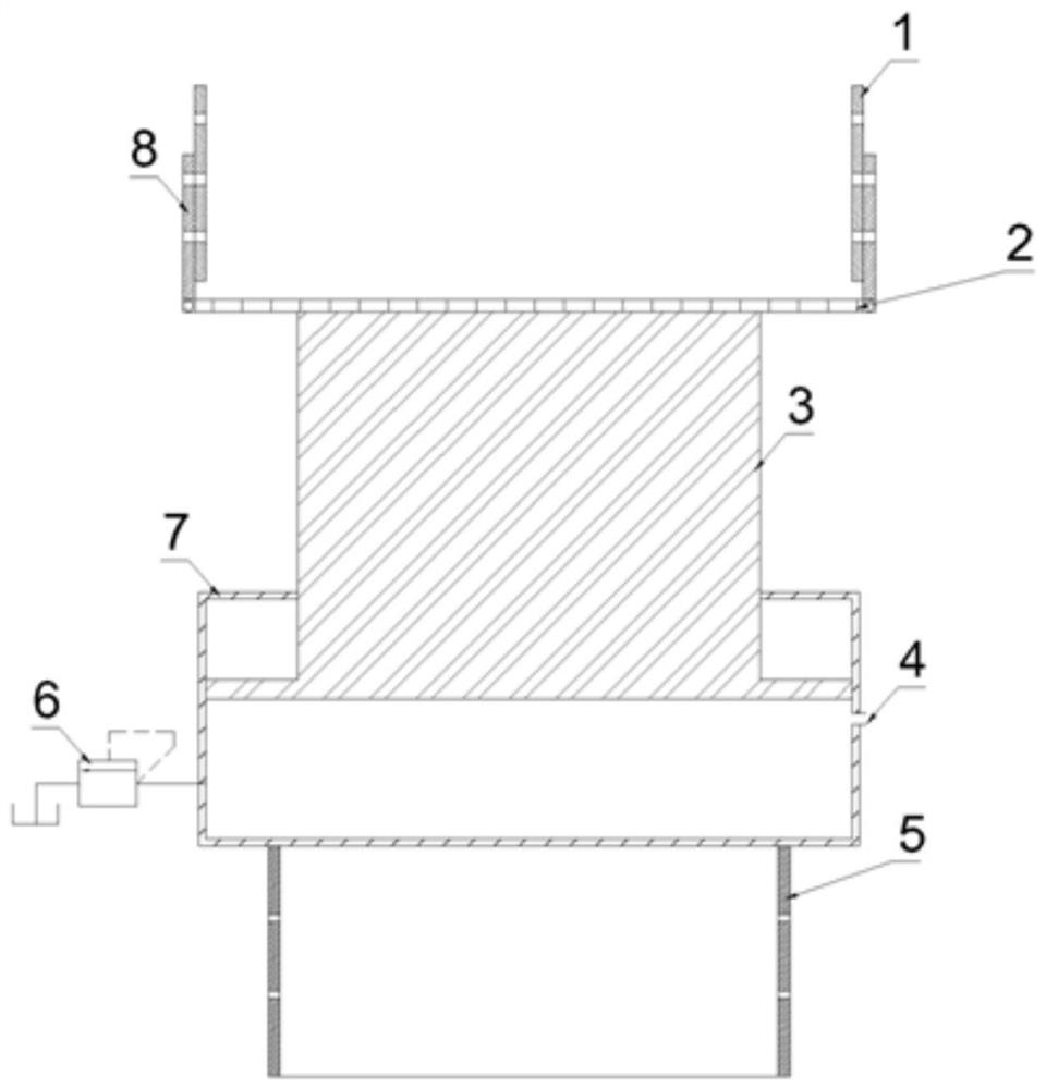 Device for eliminating influence of latticed column on axial force of supporting beam and mounting method