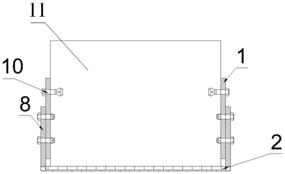 Device for eliminating influence of latticed column on axial force of supporting beam and mounting method