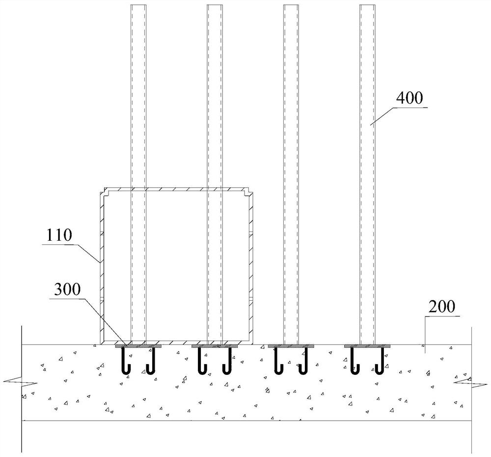 Construction method and installation structure of glazed decorative components of roof ridge of antique buildings