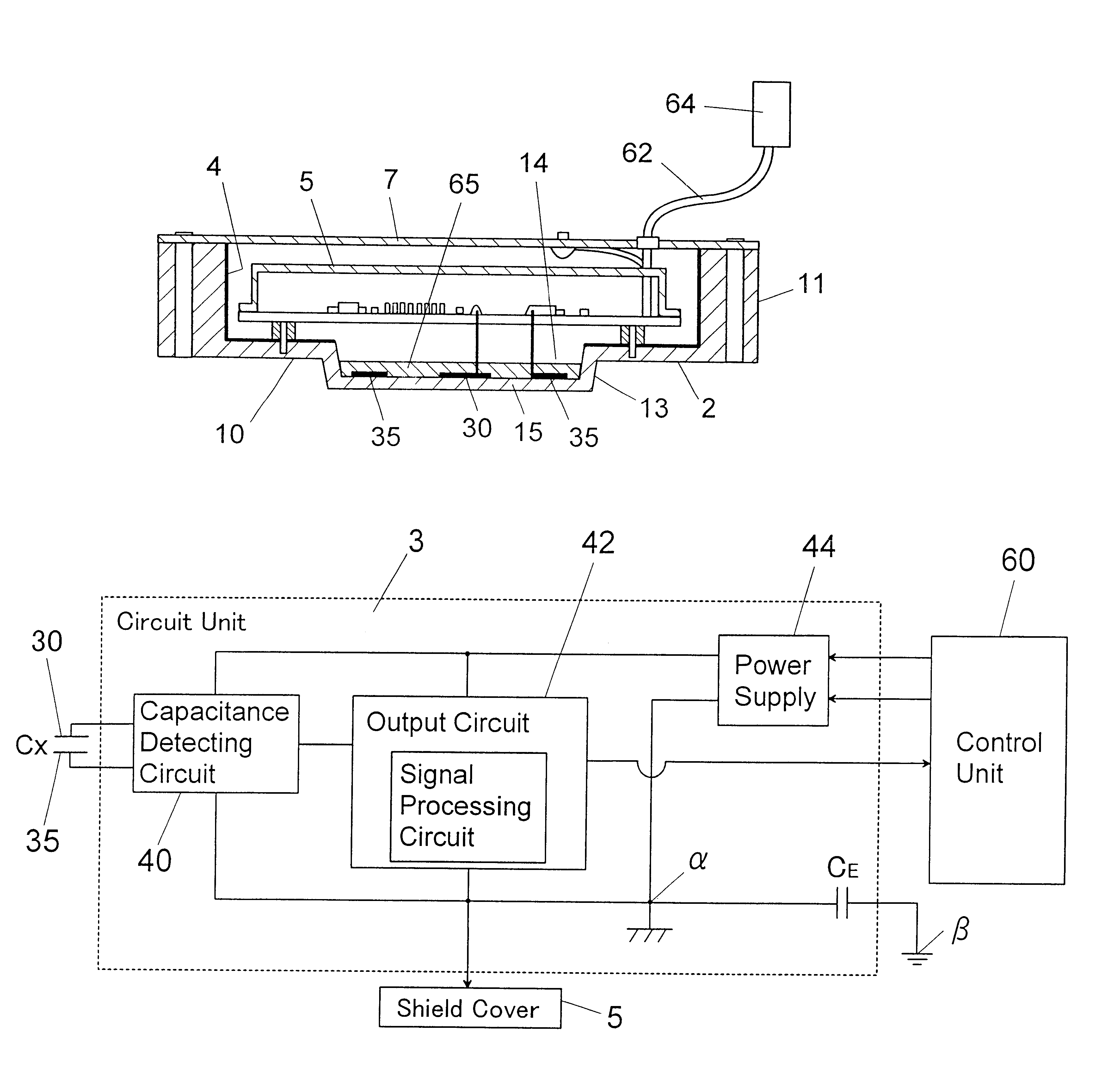 Capacitance type moisture sensor and method of producing the same