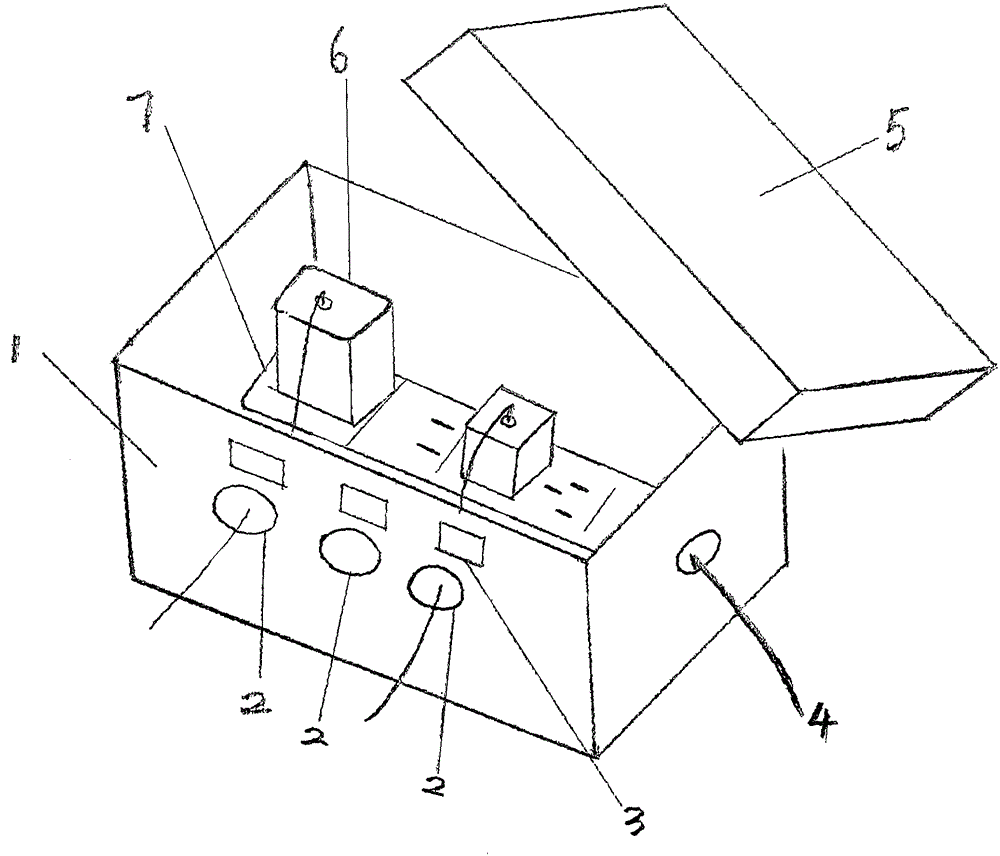 Single-side three-hole safety socket storage box