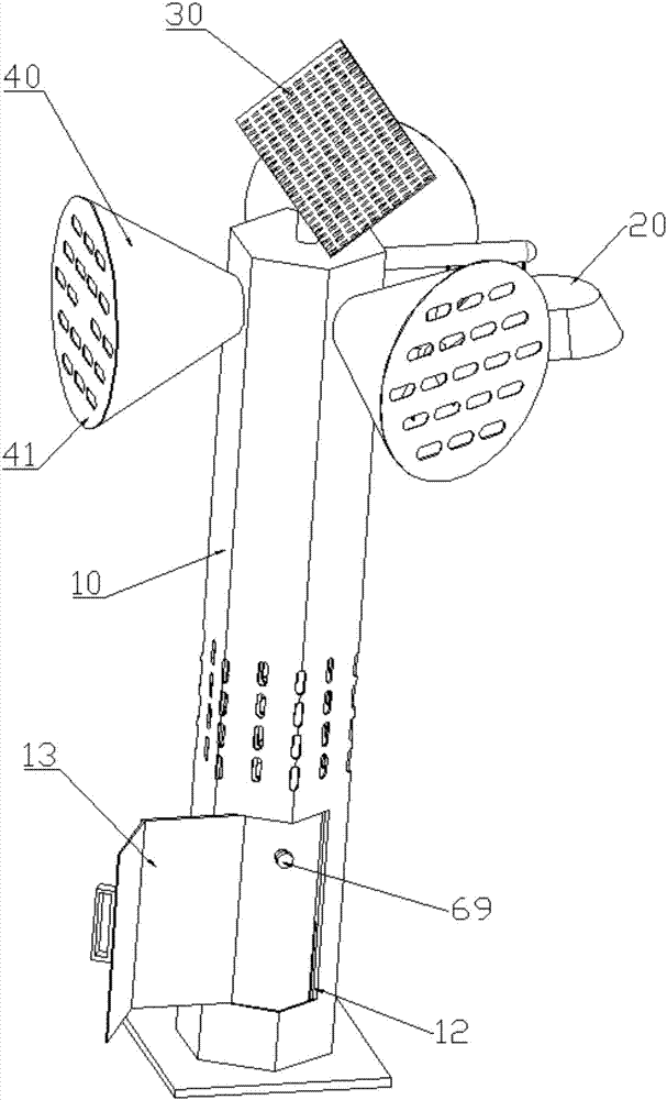 Haze-eliminating street lamp with air purification function