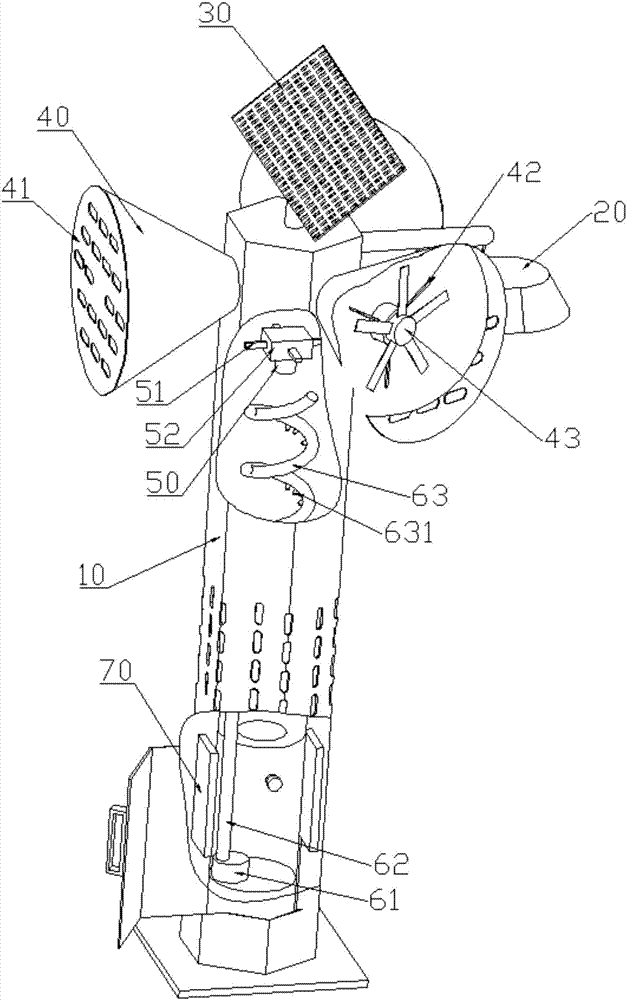 Haze-eliminating street lamp with air purification function