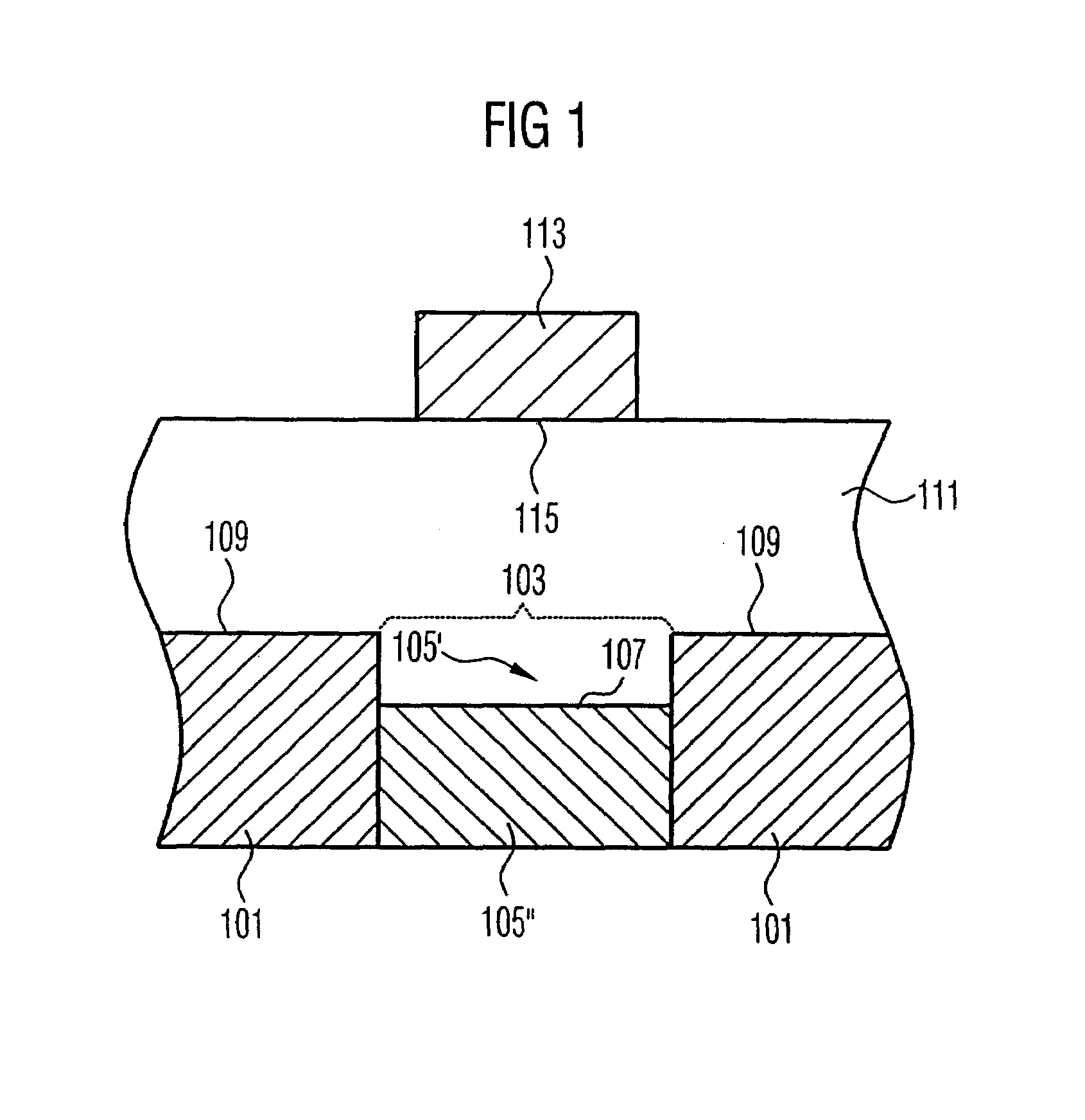 Semiconductor structure with increased breakdown voltage and method for producing the semiconductor structure