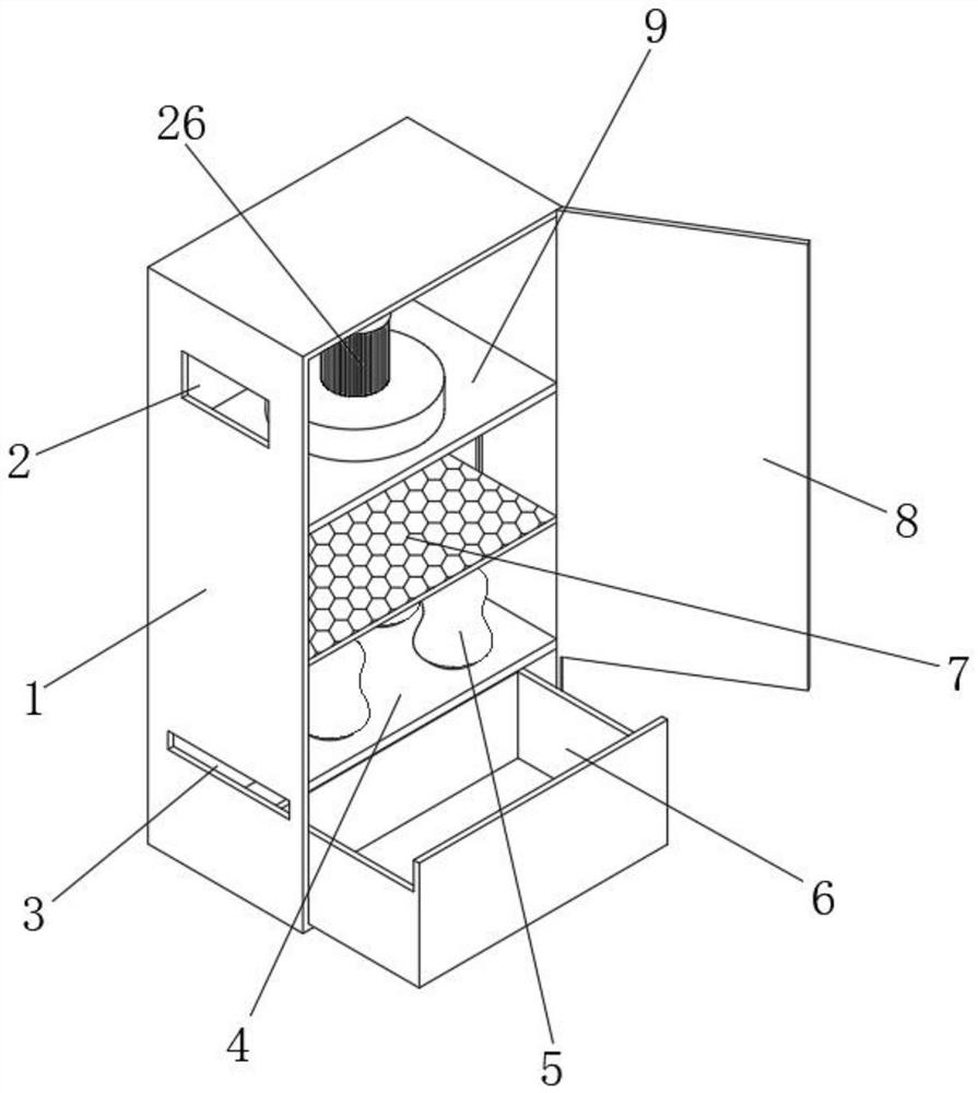 Cloth bag vibration type dust removal cabinet capable of automatically shaking off dust