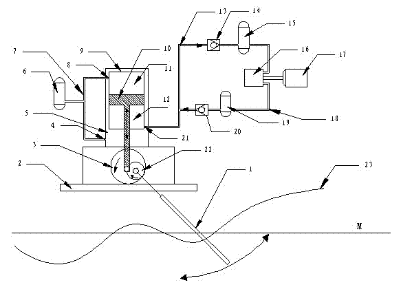 Marine wave-energy power generating device