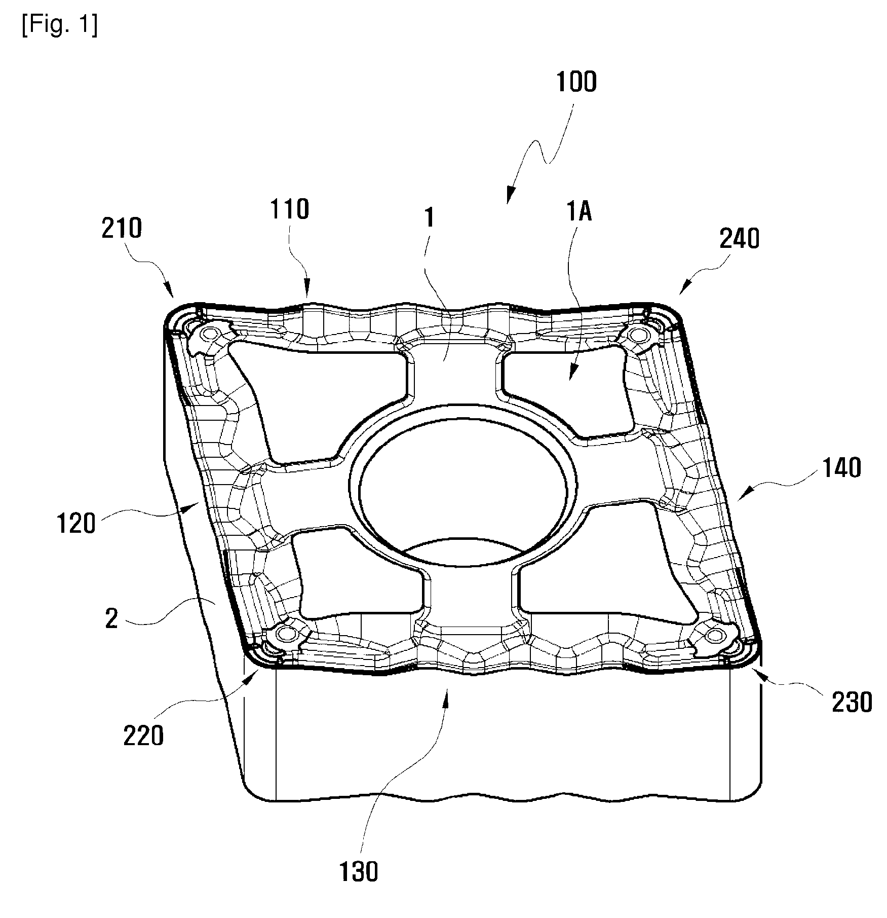 Cutting insert having a corner recess