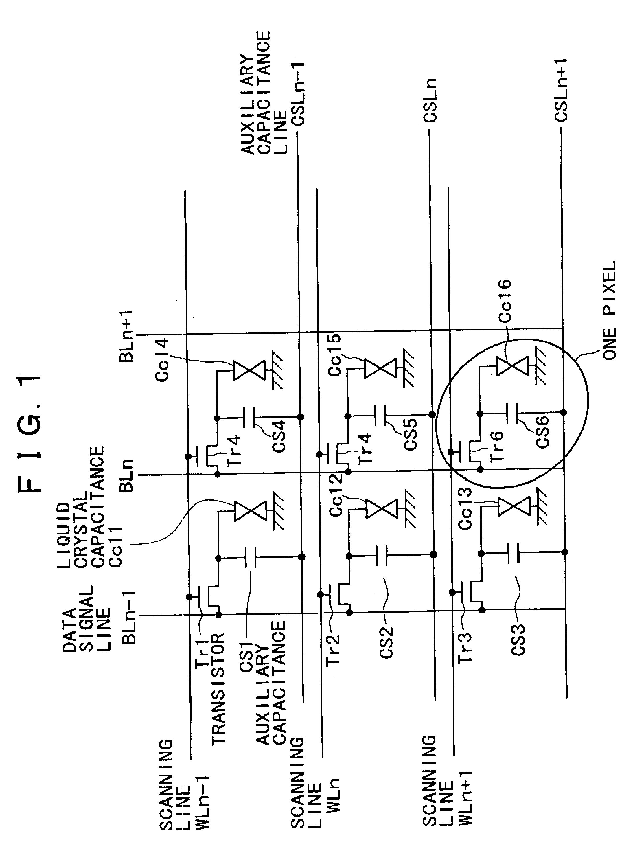 Display pixel having a capacitive electrode with different conductivity type from the switching element