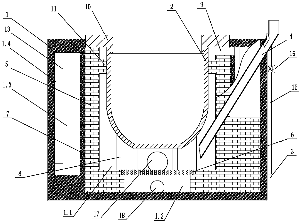 Biomass fuel aluminum melting furnace