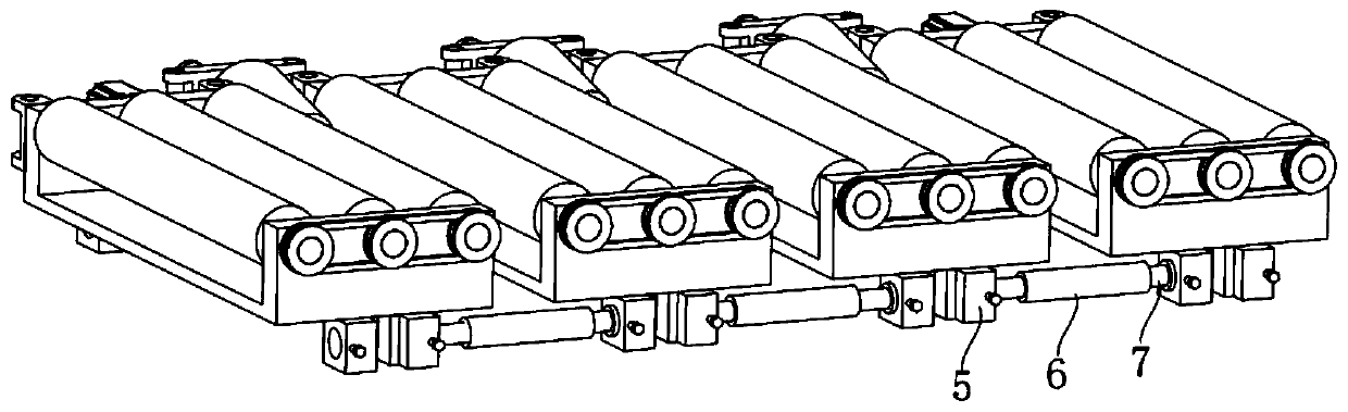 Flexible conveying unit used on logistics sorting device