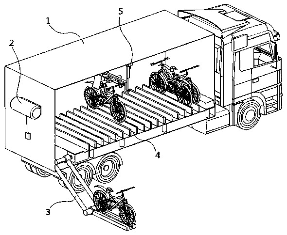 Transport and maintenance vehicle for shared bicycles