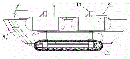 Amphibious ice breaking vehicle