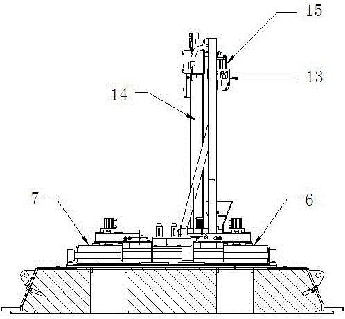 Closable type automatic material throwing copper furnace cover used for continuous casting of copper and aluminum composite materials