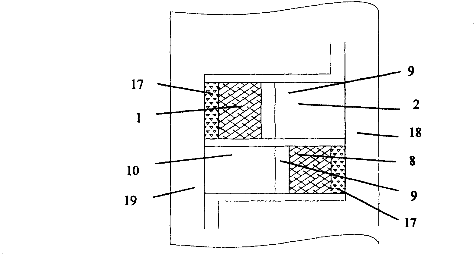 Non symmetrical interleaving mixed exciting synchronization motor