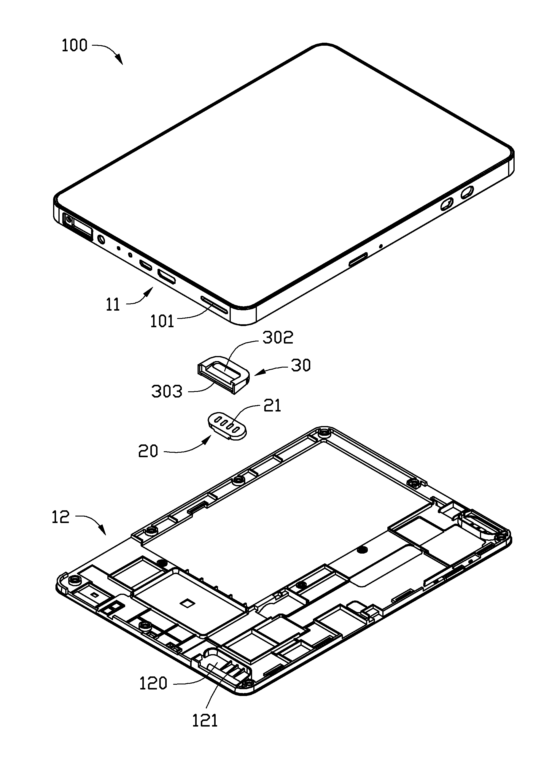 Electronic device with sound chamber