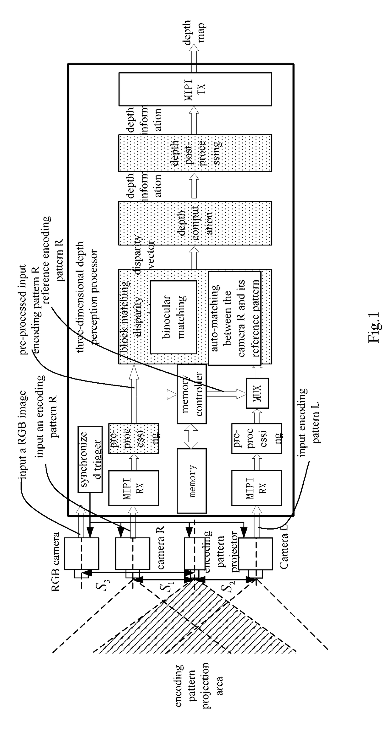 Three-dimensional depth perception apparatus and method