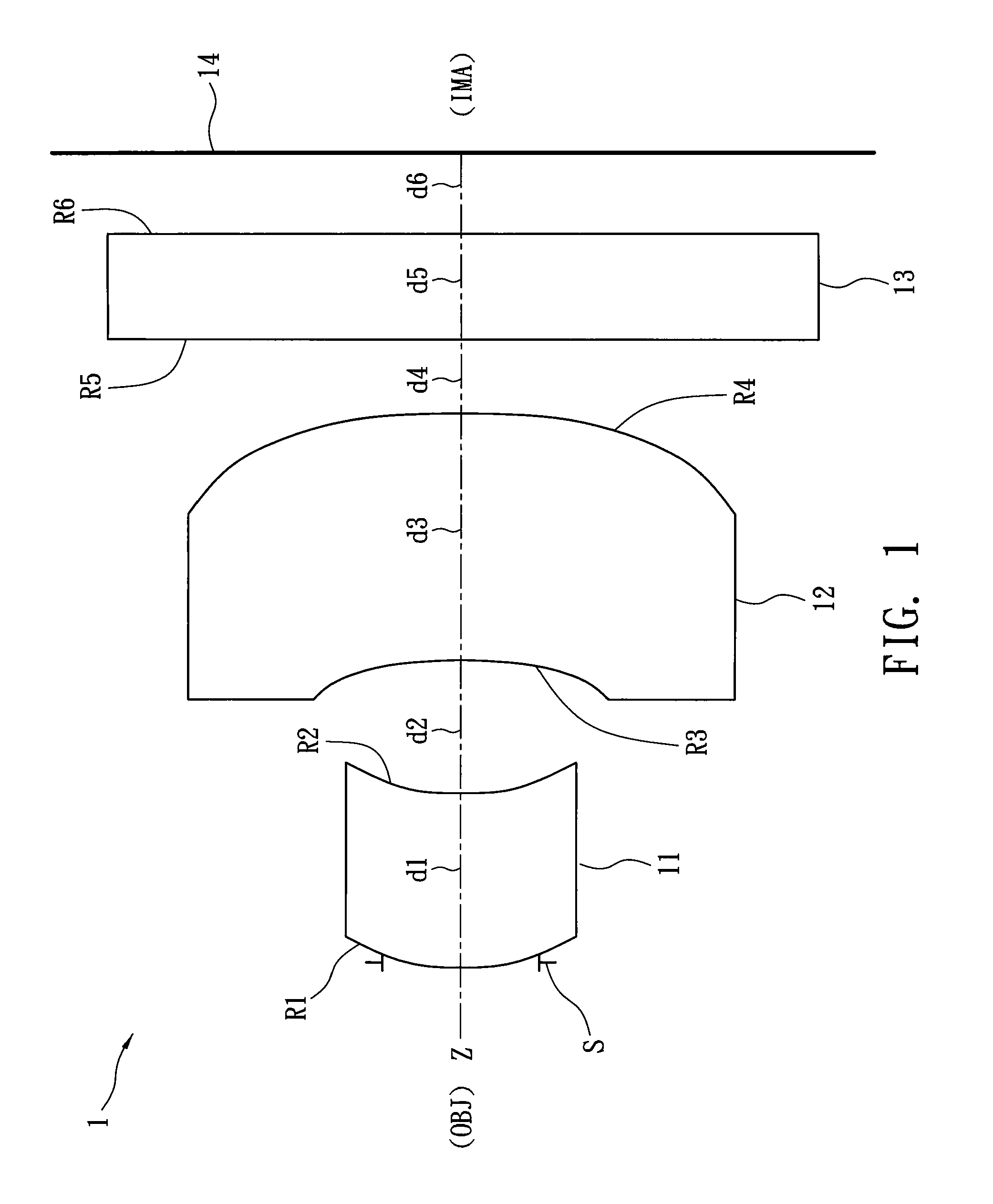 Compact short back focus imaging lens system with two lenses