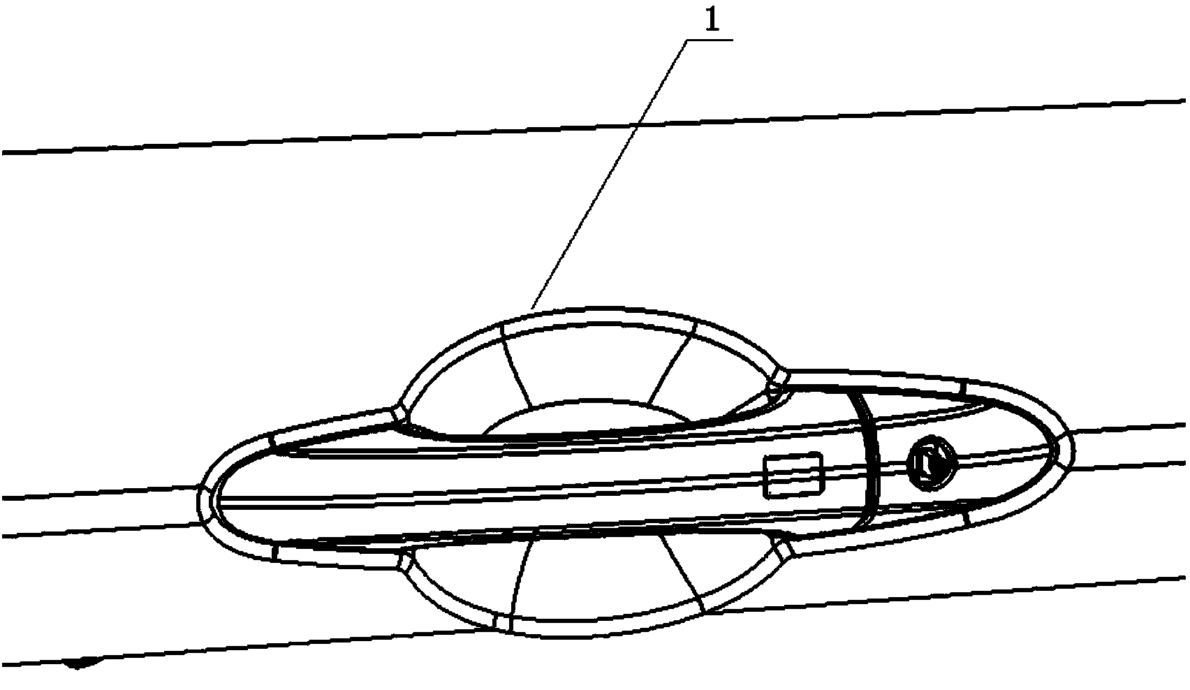 Automobile door handle fixing structure