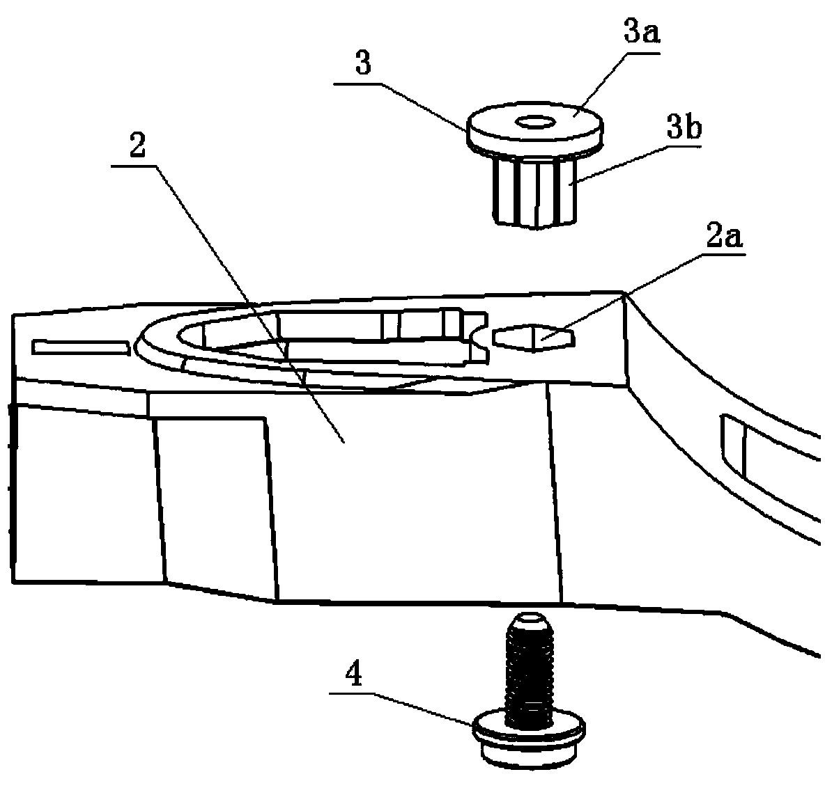 Automobile door handle fixing structure