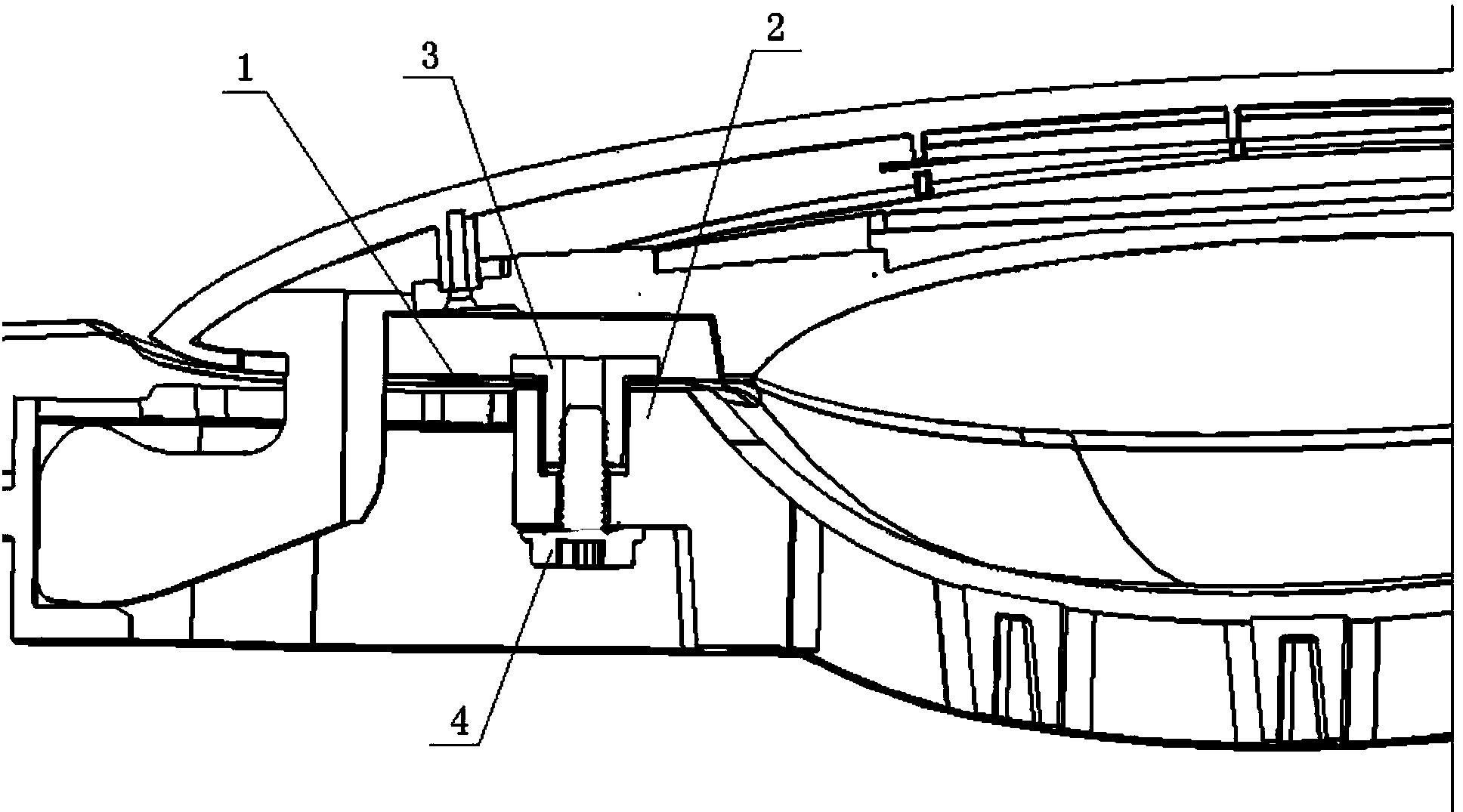 Automobile door handle fixing structure