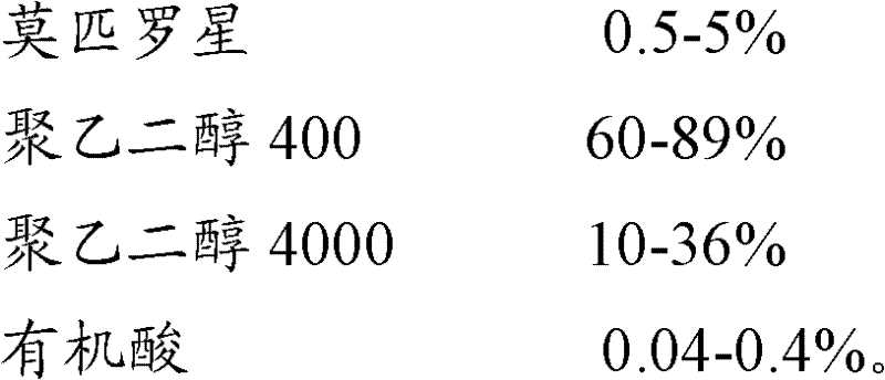 Mupirocin ointment and preparation method thereof