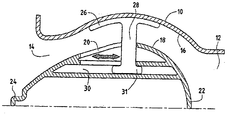 Ventilation flap with orientation and flow rate adjustment obtained by rotating a profiled body