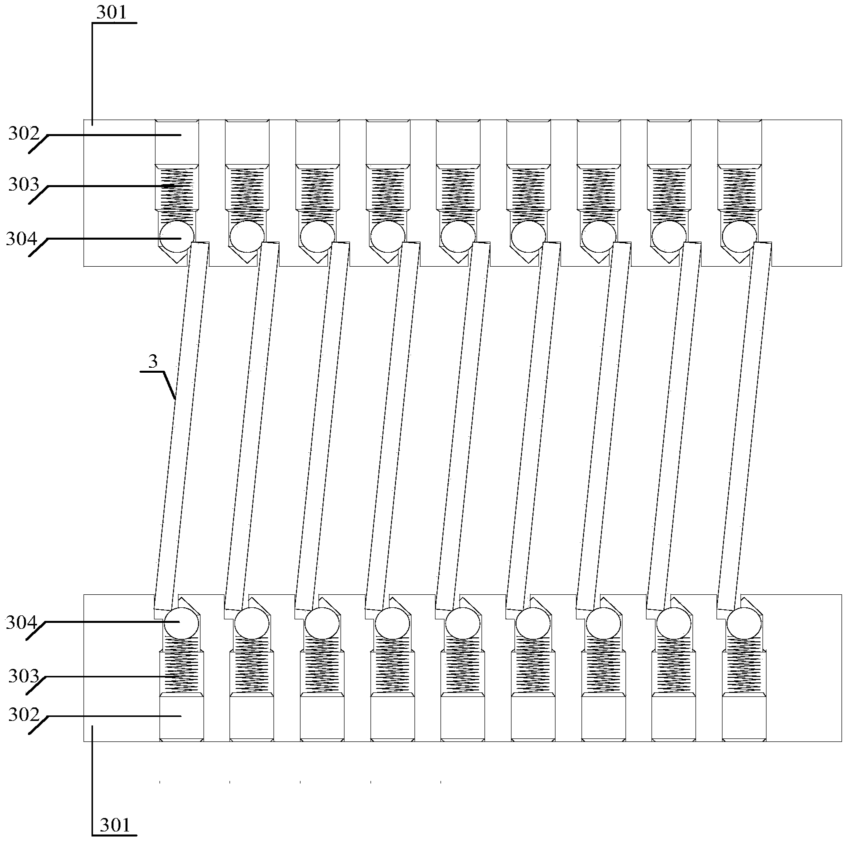 Plug-in piece type adjustable laser attenuation device