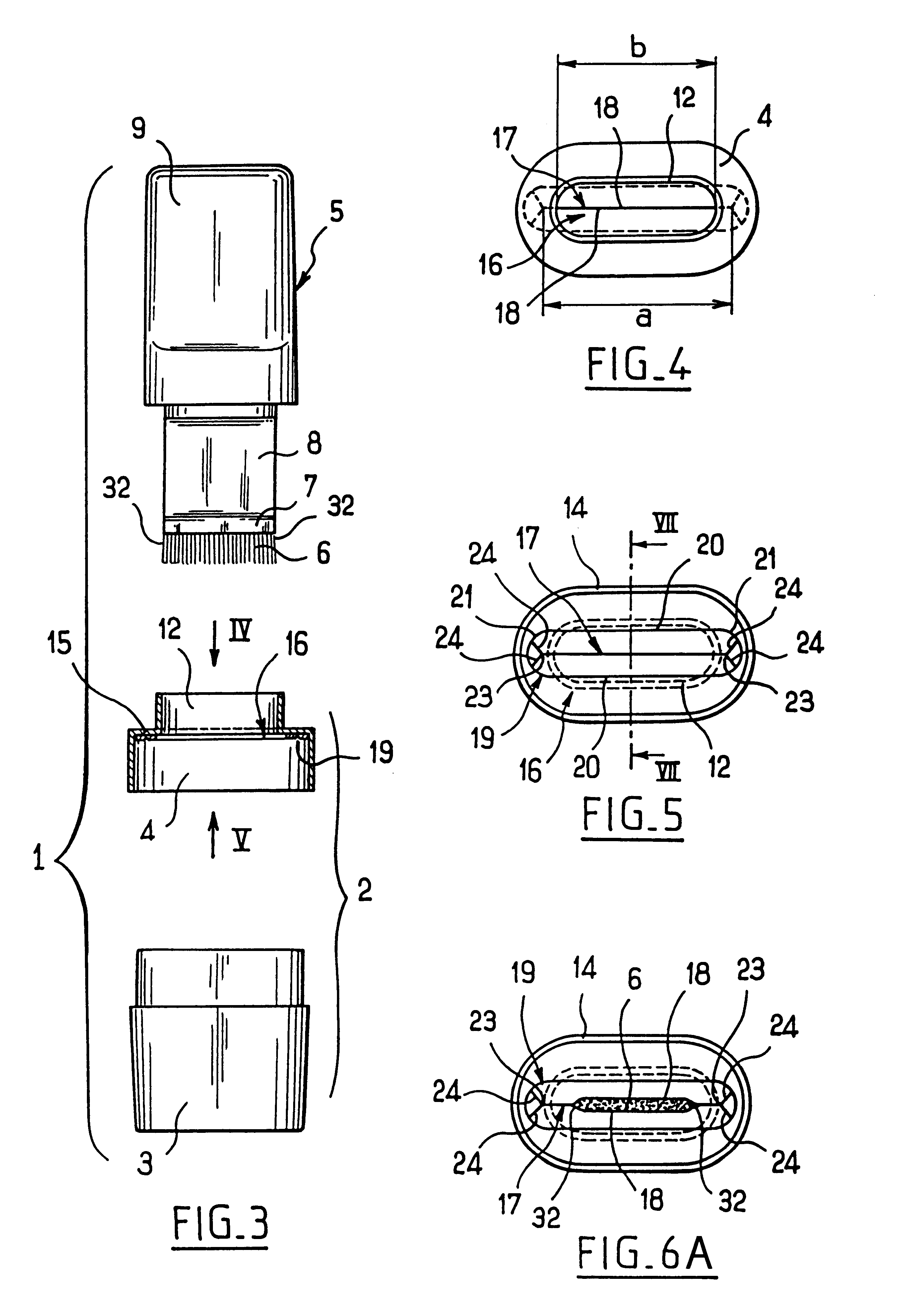 Device for packaging and applying a substance, the device having a wiper member with a slot