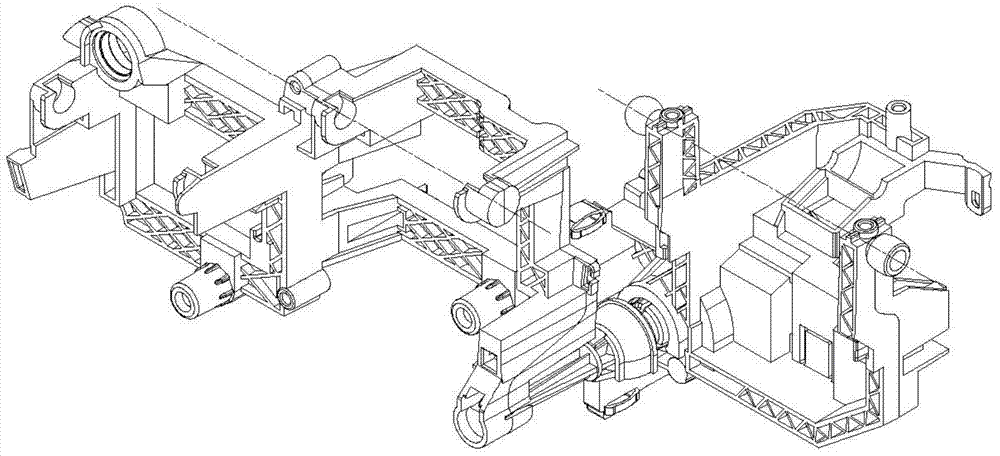 Double-ball connecting rod connection device used for vehicle lamp adjustable support connection