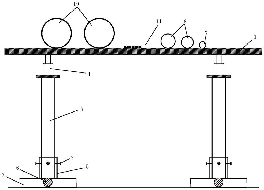 Auxiliary device for replacement of pipeline bearing beam