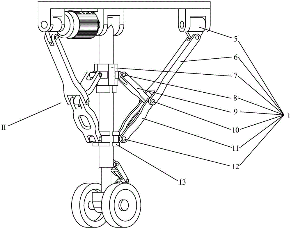 Novel high-strength high-compactness lightweight aircraft landing gear