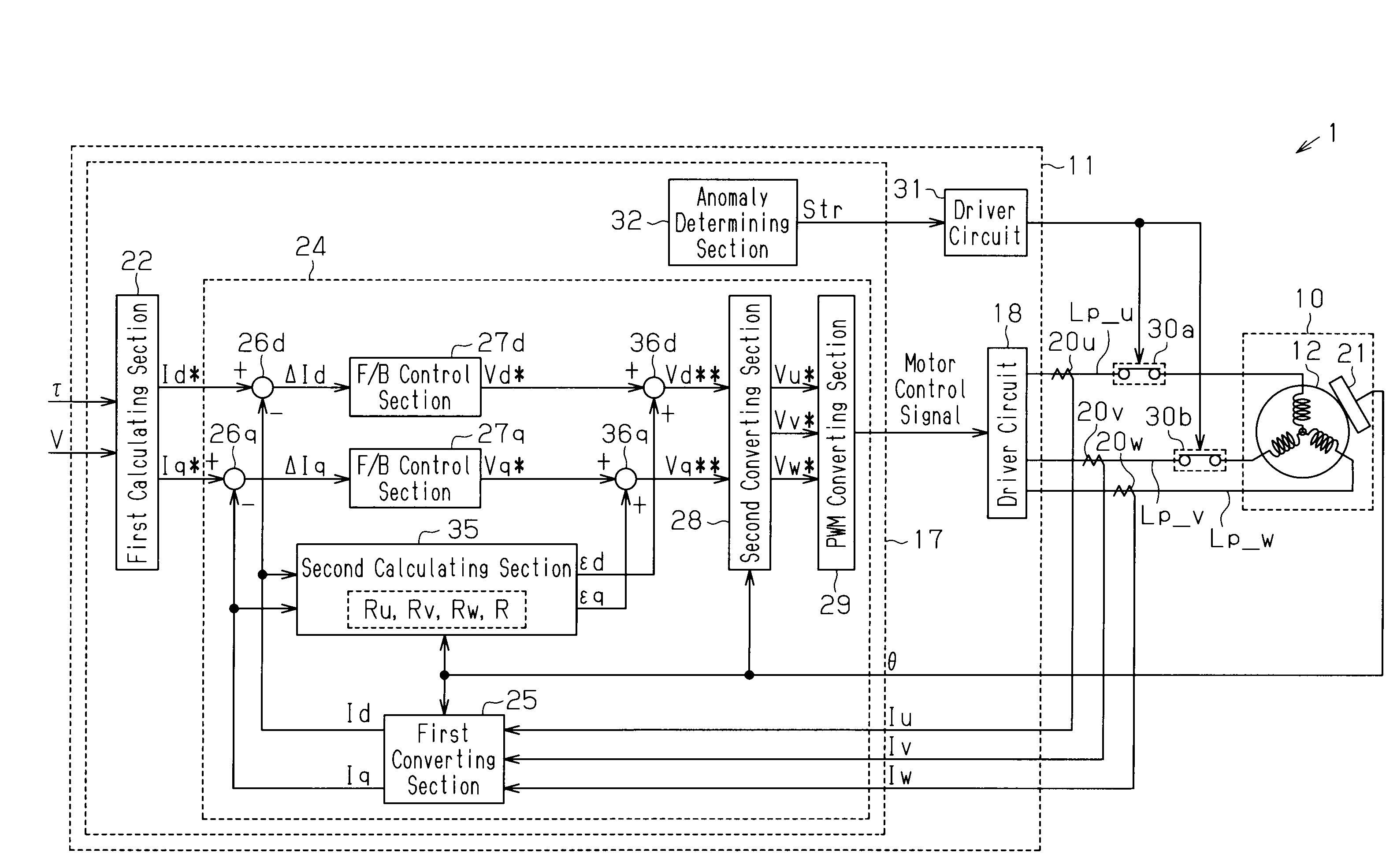 Motor controller and electric power steering apparatus