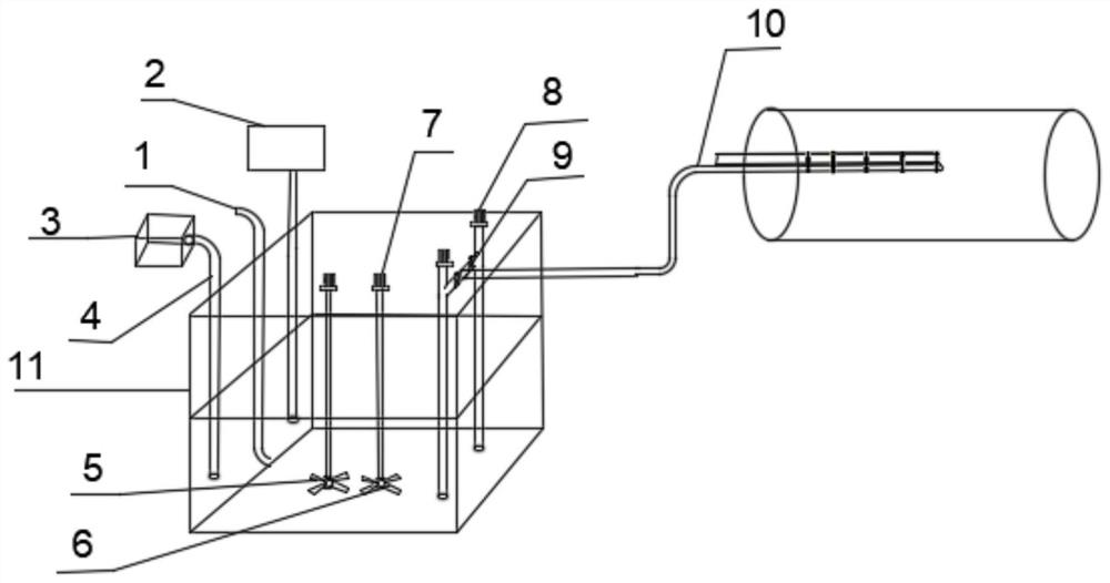 Convection uniform mixing type steel mud device and uniform mixing process