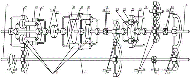 Compound box grinding type hydraulic coupler and starter