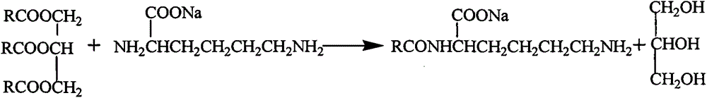 Method for preparing oil-acyl lysine sodium and composition comprising surfactant through phase-transfer catalysis