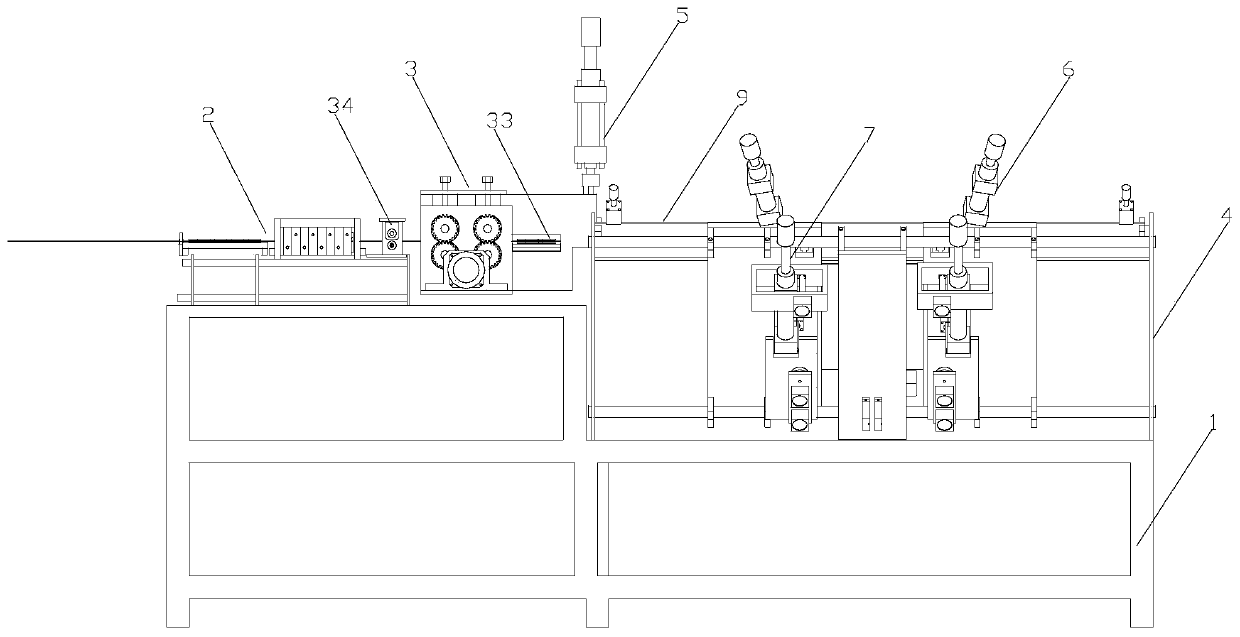 Butt welding all-in-one machine with automatic straightening and frame bending forming function