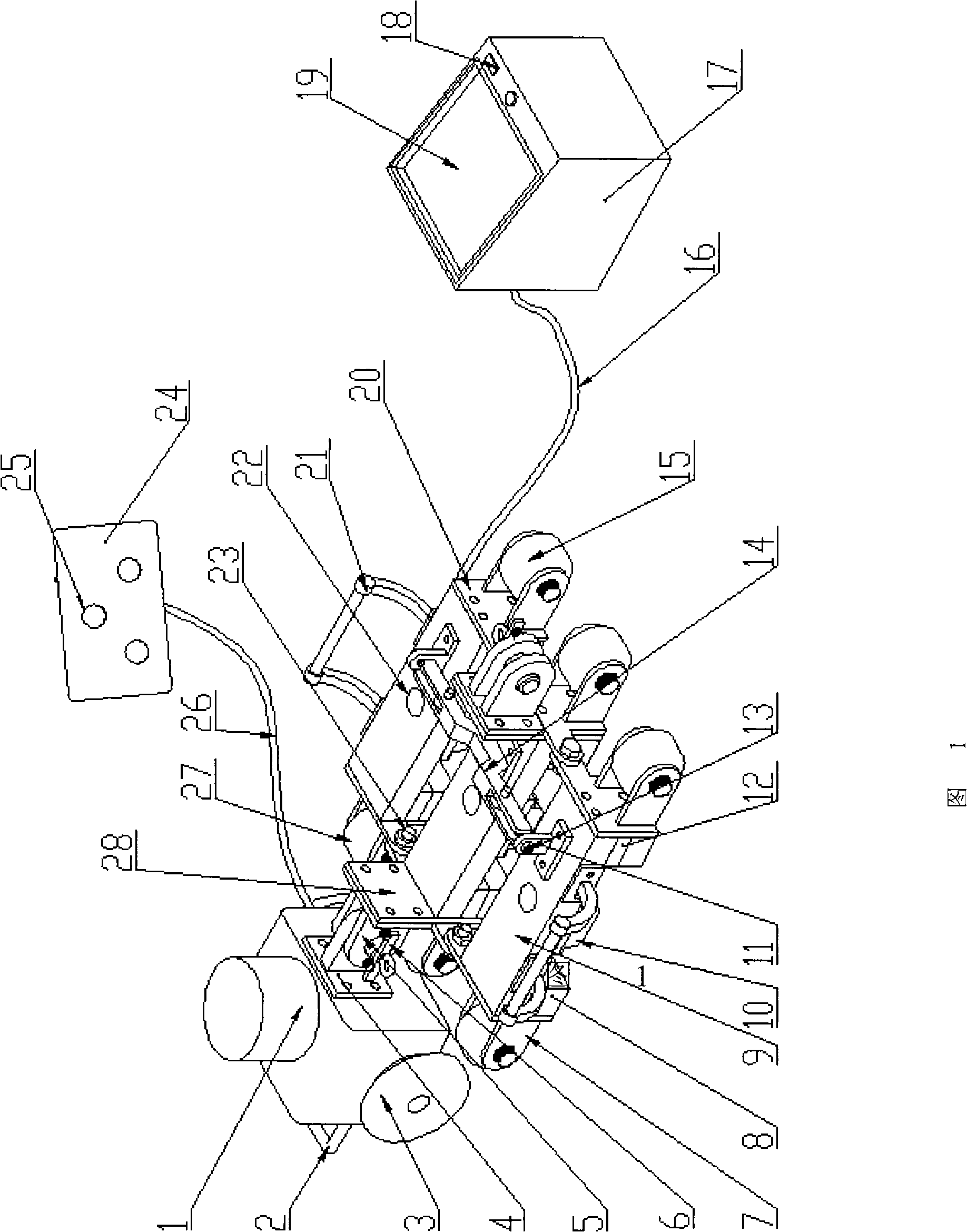 Magnetic leakage detector out of diameter-variable pipe driven by DC generator