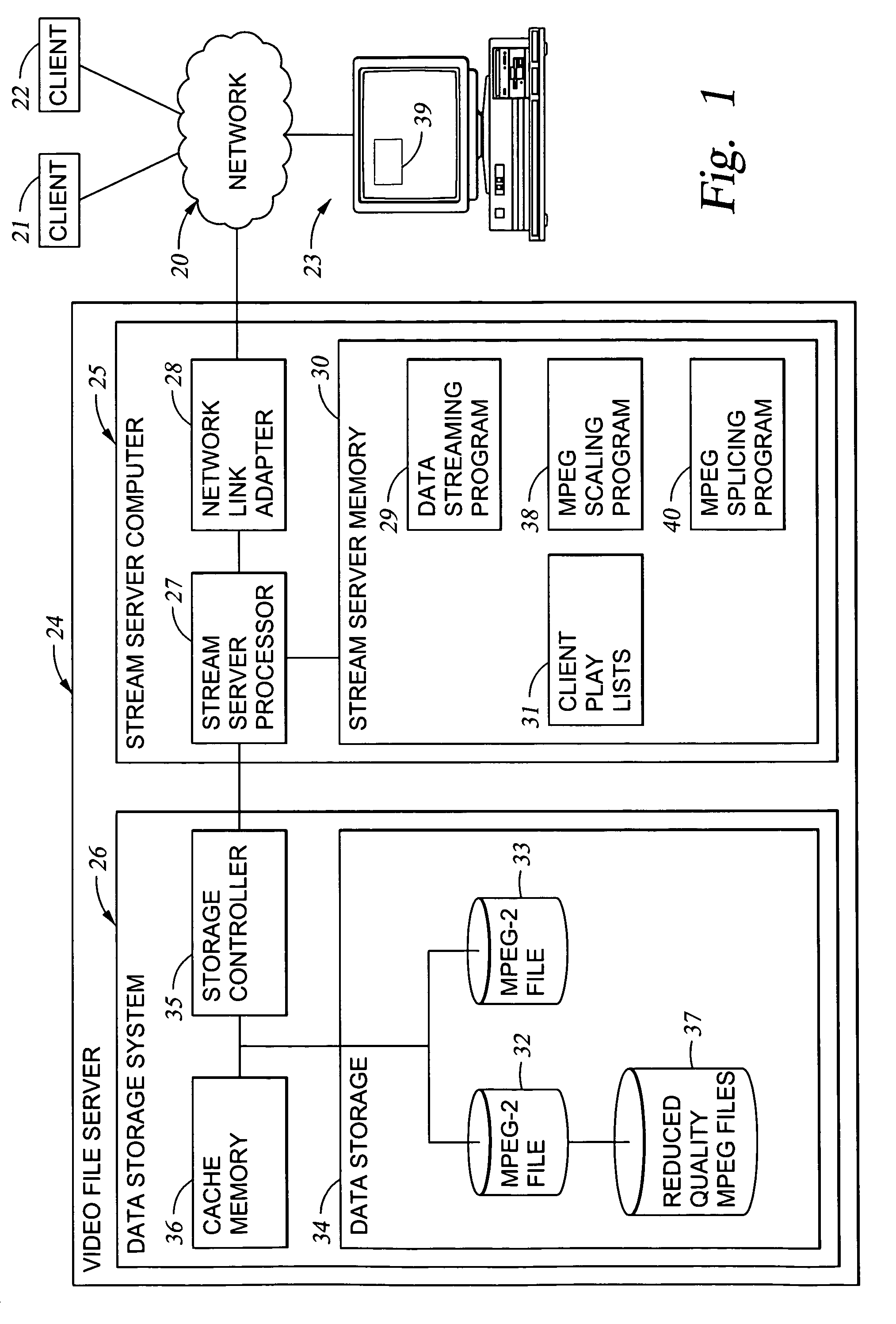 Method of pausing an MPEG coded video stream