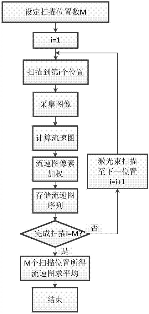 Scanning dark field laser speckle blood flow imaging method and device