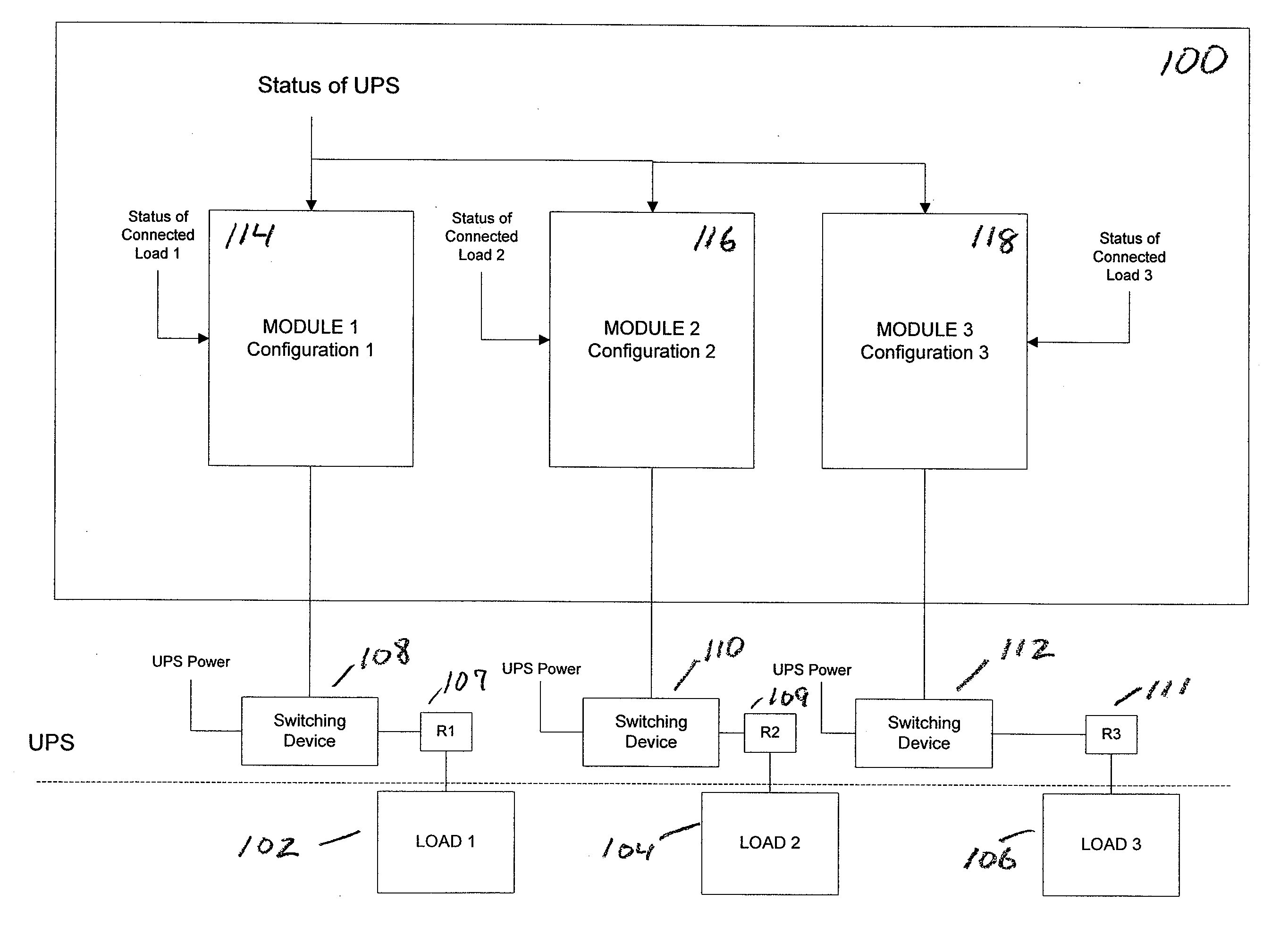 Apparatus, system and method for a ups