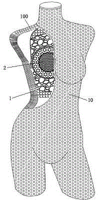 Active mineral substance and mosquito repelling extractive compounded novel clothes display device