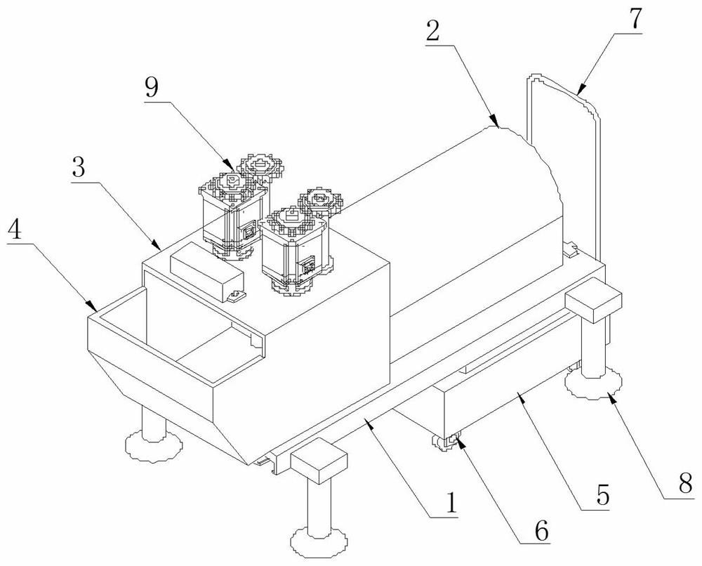 Environment-friendly horizontal crushing device for recycling building material waste