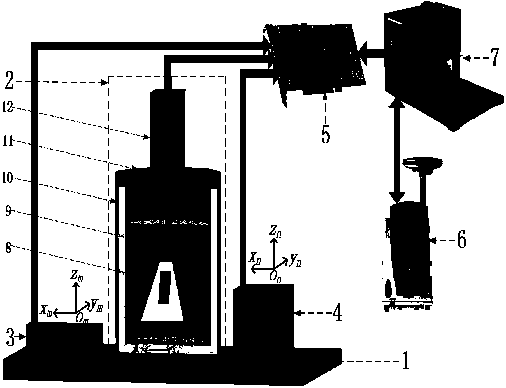 Device and method for obtaining relevant parameters of aviation superconductive full-tensor magnetic gradient measuring system