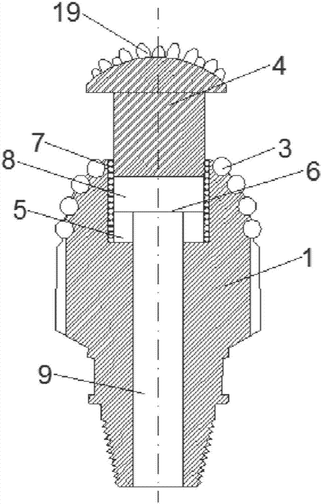 Stretchable breaking type PDC compound drill bit