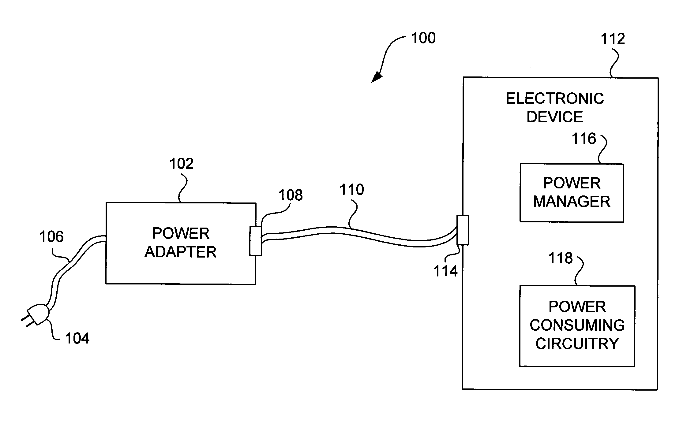 Method and system for discovering a power source on a peripheral bus