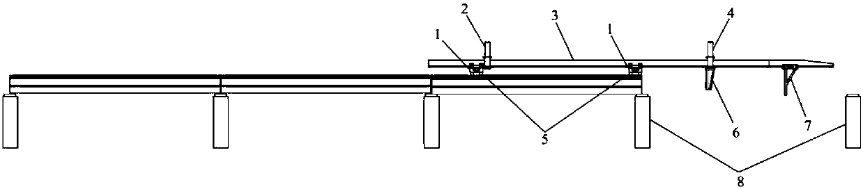 Bridge erecting machine of double-T-shaped beam bridge