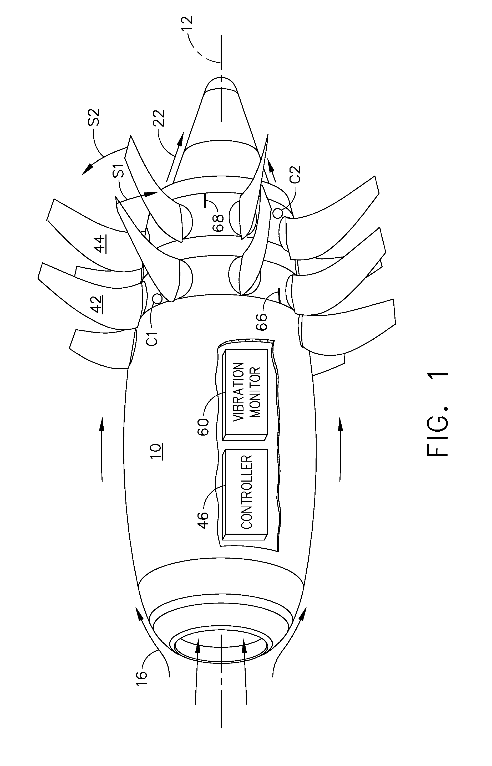 Dual rotor vibration monitoring