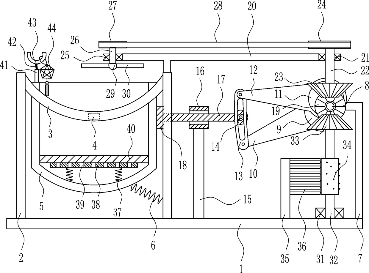 Mechanical shaking bed for infants in summer