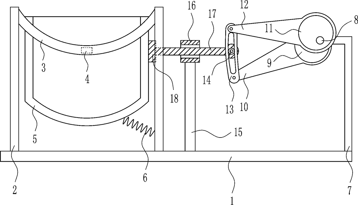 Mechanical shaking bed for infants in summer