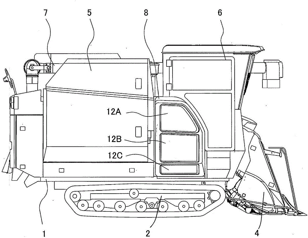 Driving part structure of working vehicle